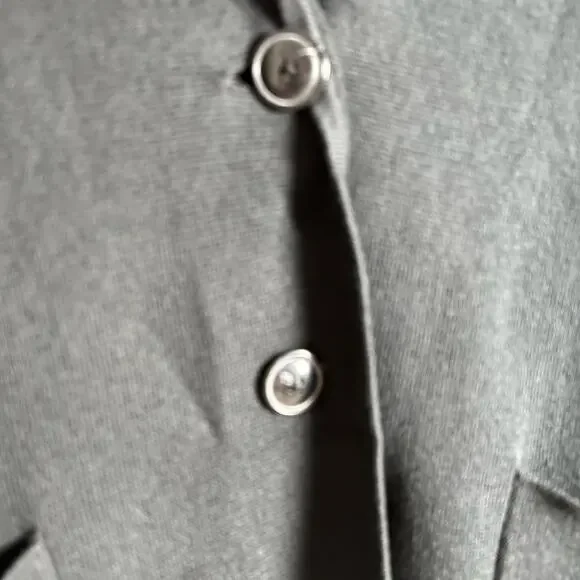 J.Crew Two-Button Black Sweater Knit Blazer Size Petite Medium - Picture 11 of 11